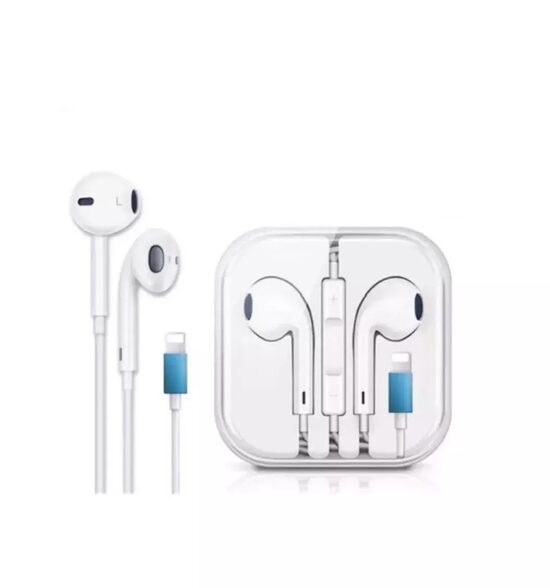 Наушники с микрофоном для iPhone и iPad с разъёмом Lightning, белые